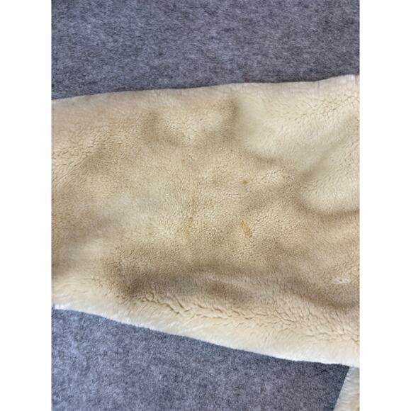 VINTAGE Donnybrook Faux Fur Jacket Womens Medium Beige Plush Hooded Gorpcore - Picture 6 of 9